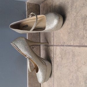 Platform sequin heels